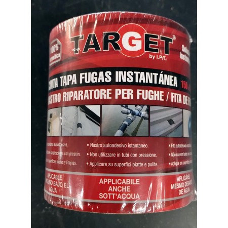 CINTA TAPA FUGAS ADHESIVA TARGET NEGRA 150x10cm