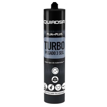 SILICONA POLÍMERO FIJA+PLUS TURBO GRIS EN CARTUCHO DE 290ml