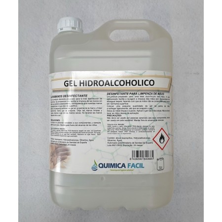GEL HIDROALCÓHOLICO BOTELLA 5Lt (70% DE ALCOHOL).