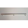 Cremallera metálica cincada 30x12 mm., pieza de 1 metro, atornillar.