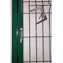 PUERTA METÁLICA PARA CERRAMIENTO DE VALLA PLEGADA 0,80 X 2METRO LACADA VERDE CON PLACAS DE ANCLAJE