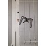 PUERTA METÁLICA PARA CERRAMIENTO DE VALLA PLEGADA 0,80 X1,5METRO LACADA BLANCO CON PLACAS DE ANCLAJE