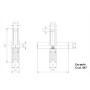 POLEA PARA PUERTA CORREDERA + CASQUILLO + RODAMIENTO DE Ø150x26mm (U-20) Ref. 109