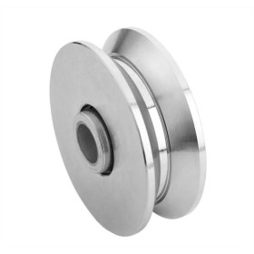 POLEA PARA PUERTA CORREDERA + CASQUILLO + RODAMIENTO DE Ø200x26mm (V-20) Ref. 3562