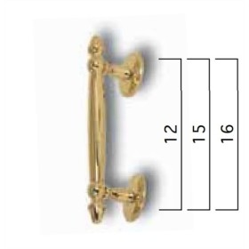TIRADOR DE LATÓN DE 240mm RECTO ref. 1112