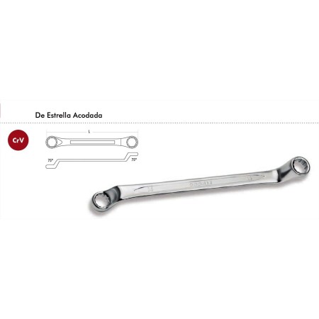 LLAVE ESTRELLA ACODADA 16/17 DOGHER DE 245mm  ref.453-16-17