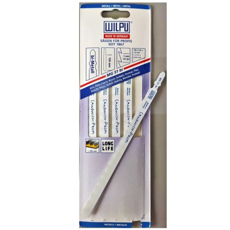 HOJA DE SIERRA DE CALAR PARA PANEL SANDWICH DE 180x9,8x1mm (5uds) ref. 02575