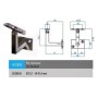 SOPORTE DE PASAMANOS PARA PARED MOVIL CUADRADO PARA TUBO DE Ø42 ref.E036610