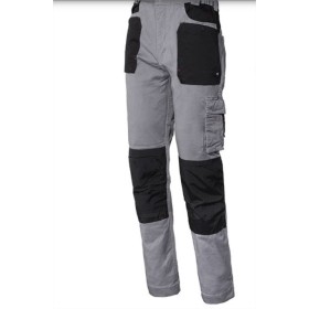 PANTALON ISSALINE STRECH ALGODON/ELASTICO GRIS Y NEGRO TALLA XXXL ref. 8730B