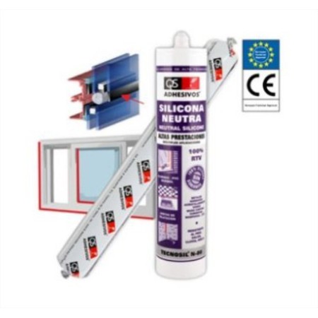 SILICONA NEUTRA PROFESIONAL QS TECNOSIL N-80 ALTAS PRESTACIONES TRANSLÚCIDA