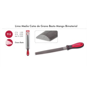 LIMA MEDIACAÑA BASTA 08"x200mm CON MANGO DOGHER ref. 850B-200