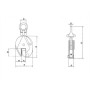 GARRA ARTICULADA GAYNER PARA CARGA VERTICAL HASTA 1000Kg ref. 78-220