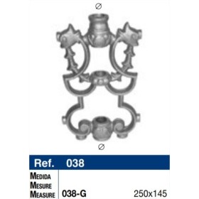 ADORNO CANCELA 250x145/Ø16mm ref. 038-G