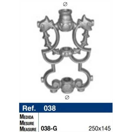 ADORNO CANCELA 250x145/Ø16mm ref. 038-G