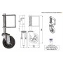 RUEDA CON MUELLE IBFM Ø100mm CON SOPORTE ref. 489/E