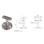 SOPORTE PARA PASAMANOS INOXIDABLE RECTO DE 75mm ref. E0230