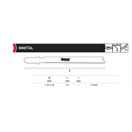 HOJA SIERRA CALAR METAL BIMETAL HEPYC DE 67mm (5uds) ref.7629