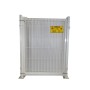 PUERTA METÁLICA PARA CERRAMIENTO DE VALLA PLEGADA 1 X 1METRO LACADA BLANCO CON PLACAS DE ANCLAJE