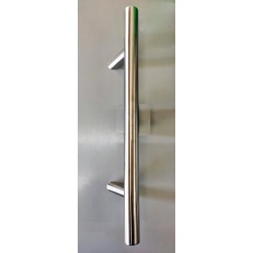 TIRADOR INOXIDABLE CLOVAN DE TUBO Ø25x400x250mm DESPLAZADO MODELO VRG-400