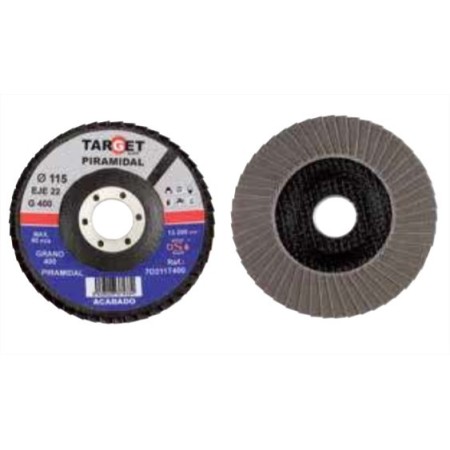 DISCO DE LAMINAS TARGET PIRAMIDAL DE Ø115x22mm GRANO 200 ref. 7D211T200