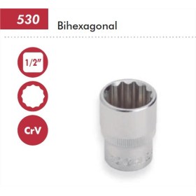 LLAVE DE VASO CON BOCA DE ESTRELLA DE 1/2"-30mm DOGHER COD. 530-30