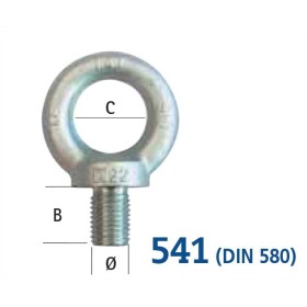 CANCAMO ZINCADO MACHO DIN.580 REF.541 DE M-8
