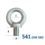 CANCAMO ZINCADO MACHO DIN.580 REF.541 DE M-8