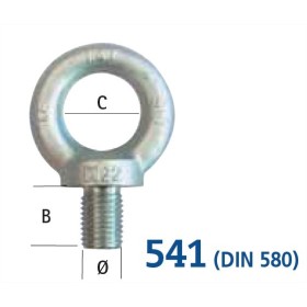 CANCAMO ZINCADO MACHO DIN.580 REF.541 DE M-10