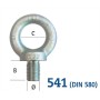 CANCAMO ZINCADO MACHO DIN.580 REF.541 DE M-10