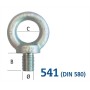 CANCAMO ZINCADO MACHO DIN.580 REF.541 DE M-12