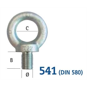 CANCAMO ZINCADO MACHO DIN.580 REF.541 DE M-12