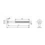 TORNILLO INOXIDABLE ROANDI DE M-8x80 ROSCA A DERECHAS PARA BARANDILLAS DE CABLE ref. 716000605-D
