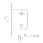 CERRADURA DE GANCHO PARA PUERTA CORREDERA DE 30mm CON BOMBILLO  rf.424