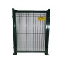 PUERTA METÁLICA PARA CERRAMIENTO DE VALLA PLEGADA 0,8X1,2 METROS LACADA VERDE CON PLACAS DE ANCLAJE