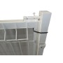 PUERTA METÁLICA PARA VALLA PLEGADA 0,80X1,2 METRO LACADA BLANCO CON PLACAS ( IZQUIERDAS )