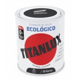 ESMALTE NEGRO BRILLO TITANLUX AL AGUA 750ml