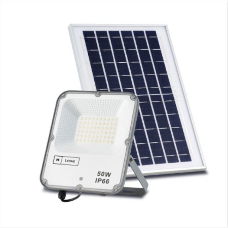 FOCO SOLAR LED VENECIA DE 50W CON PANEL Y MANDO A DISTANCIA