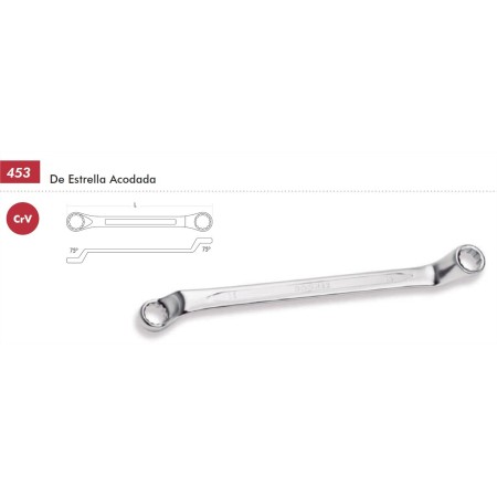 LLAVE ESTRELLA ACODADA 30/32 DOGHER 365mm ref. 453-30-32