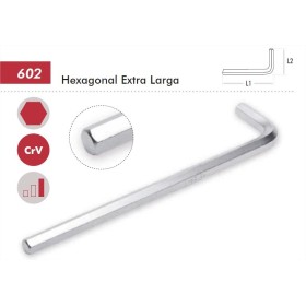 LLAVE ALLEN ACODADA 12mm DOGHER EXTRA-LARGA ref. 602-12