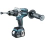 COMBO MAKITA DLX2413TJ DE 18V TALADRO DHP486Z + AMOLADORA DGA504Z + 2x5Ah + MAKPAC