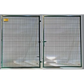 PUERTA METÁLICA PARA VALLA PLEGADA 3 X 2 METROS LACADA VERDE EN 2 HOJAS.