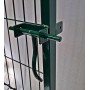 PUERTA METÁLICA PARA VALLA PLEGADA 4 X 2 METROS LACADA VERDE EN 2 HOJAS.