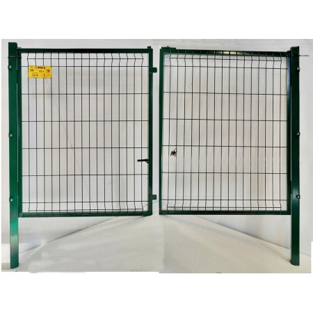 PUERTA METÁLICA PARA VALLA PLEGADA 2 X 1,2 METROS LACADA VERDE EN 2 HOJAS.