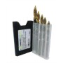 BROCAS TORNADO ESCALONADAS DIN 338 HSS-M2  (ESTUCHE 5pcs) ref. 4005