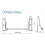 ANTIPÁNICO TESA PARA CERRADURA DE EMBUTIR MODELO GLOBAL GRIS/ROJO ref.GL1E909GR