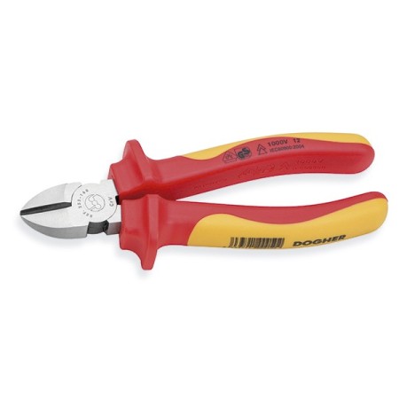 ALICATE AISLADO DE CORTE DIAGONAL DOGHER 180mm VDE1000V REF. 255-180