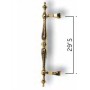 TIRADOR LATON 450mm CURVO/DESPLAZADO 295mm EJES ref. 1109