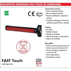 ANTIPANICO CISA FAST TOUCH DE SOBREPONER PARA 3 PUNTOS ref. 59811.11
