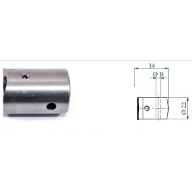 SUJETACABLE INOXIDABLE PARA CABLE Ø5mm PLANO PASANTE ref. ESF053