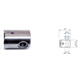 SUJETACABLE INOXIDABLE PARA CABLE Ø5mm PLANO DERECHO ref. EST053DX